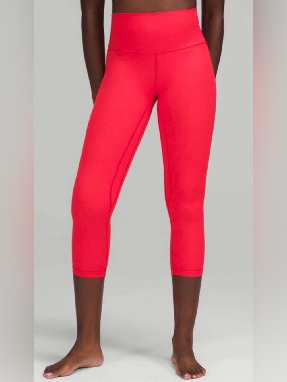 LULULEMON ALIGN HIGH-RISE CROP Womens Size 6 Love Red 21” Leggings Like New